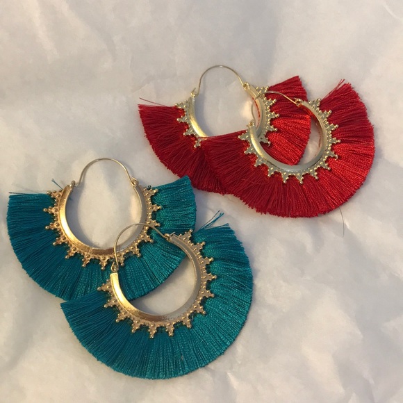 Gold Tassel Earrings - Picture 1 of 4